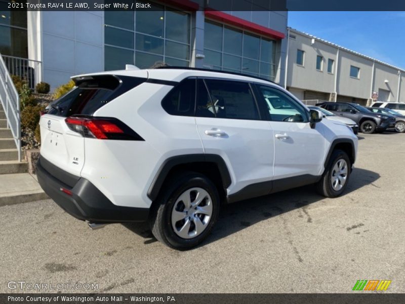 Super White / Black 2021 Toyota RAV4 LE AWD