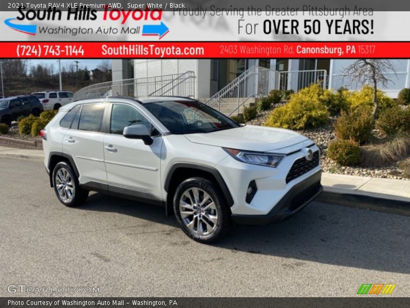 Super White / Black 2021 Toyota RAV4 XLE Premium AWD