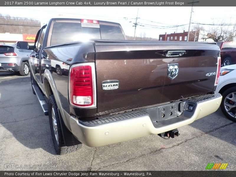 Luxury Brown Pearl / Canyon Brown/Light Frost Beige 2017 Ram 2500 Laramie Longhorn Crew Cab 4x4