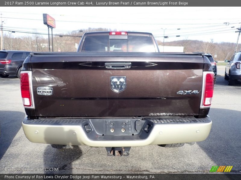 Luxury Brown Pearl / Canyon Brown/Light Frost Beige 2017 Ram 2500 Laramie Longhorn Crew Cab 4x4