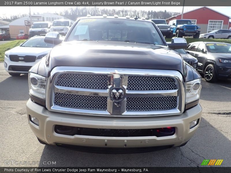 Luxury Brown Pearl / Canyon Brown/Light Frost Beige 2017 Ram 2500 Laramie Longhorn Crew Cab 4x4