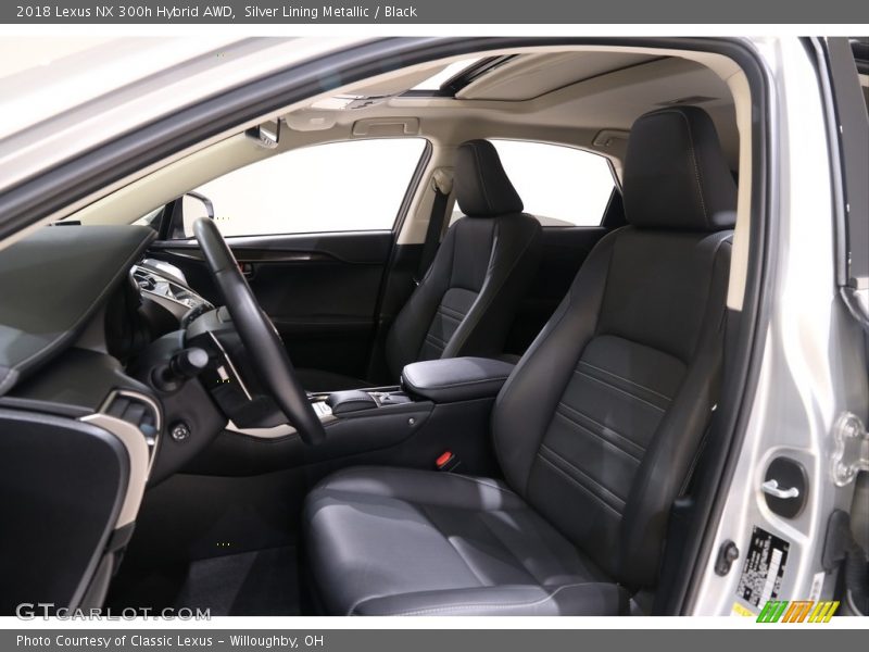Silver Lining Metallic / Black 2018 Lexus NX 300h Hybrid AWD