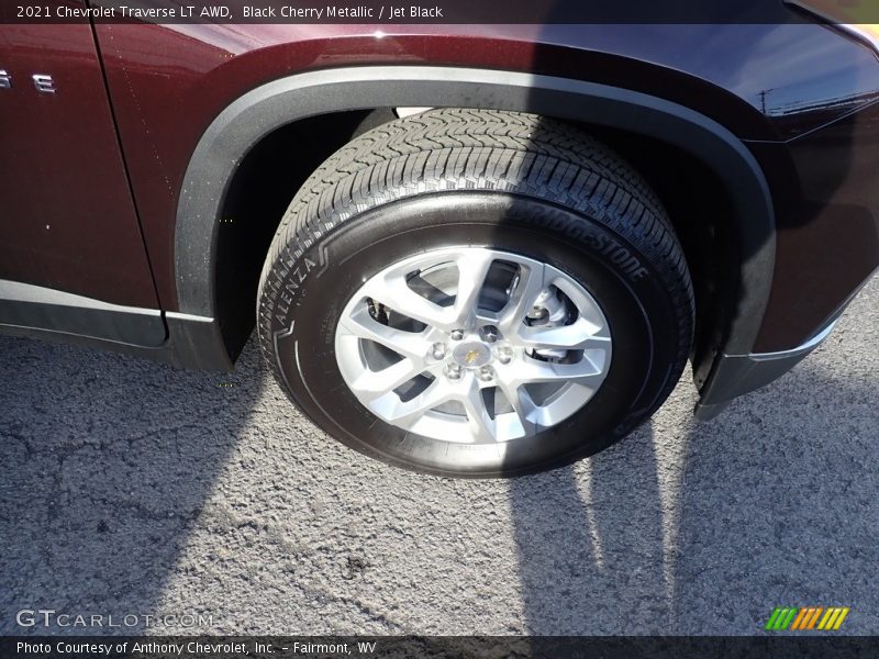 Black Cherry Metallic / Jet Black 2021 Chevrolet Traverse LT AWD
