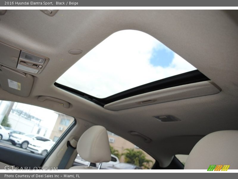 Sunroof of 2016 Elantra Sport