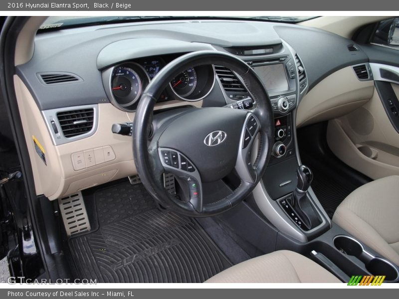 Beige Interior - 2016 Elantra Sport 