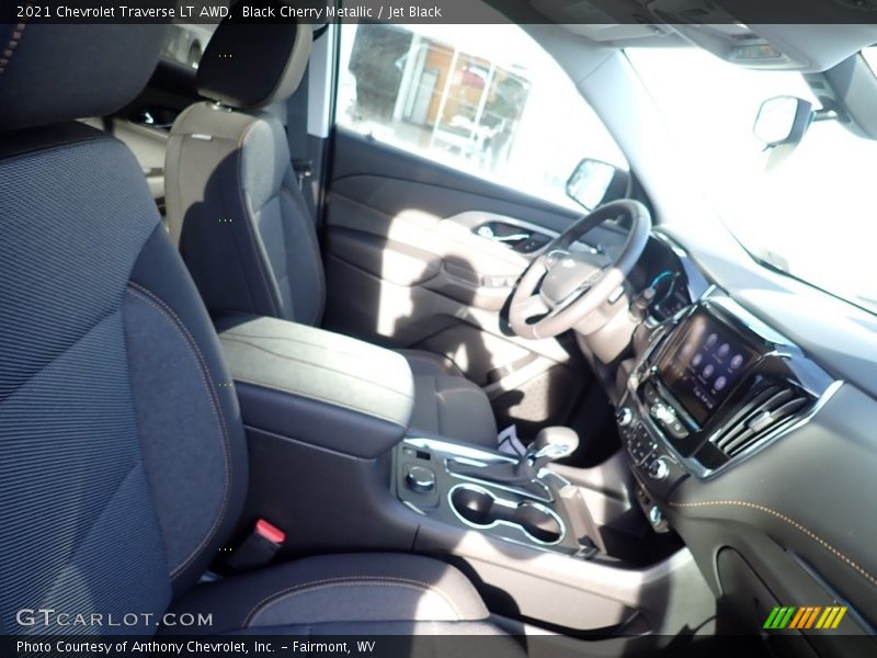 Black Cherry Metallic / Jet Black 2021 Chevrolet Traverse LT AWD