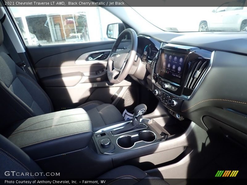 Black Cherry Metallic / Jet Black 2021 Chevrolet Traverse LT AWD