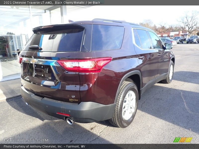 Black Cherry Metallic / Jet Black 2021 Chevrolet Traverse LT AWD