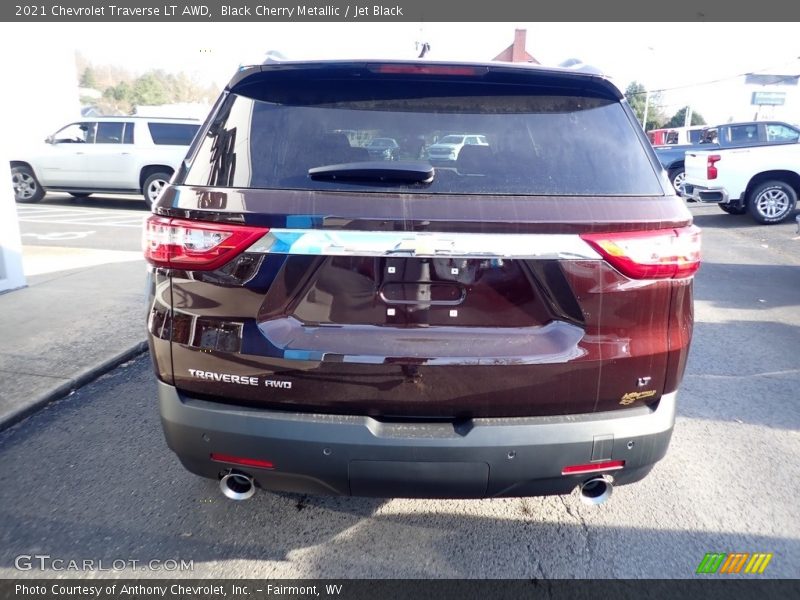 Black Cherry Metallic / Jet Black 2021 Chevrolet Traverse LT AWD
