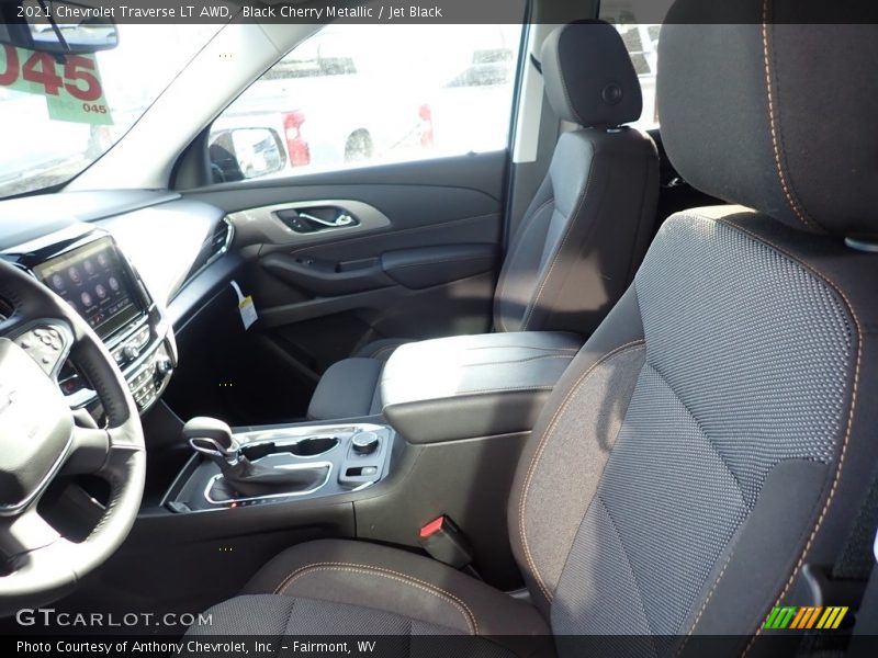Black Cherry Metallic / Jet Black 2021 Chevrolet Traverse LT AWD