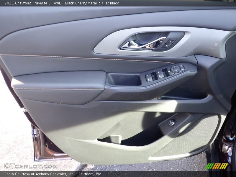 Black Cherry Metallic / Jet Black 2021 Chevrolet Traverse LT AWD