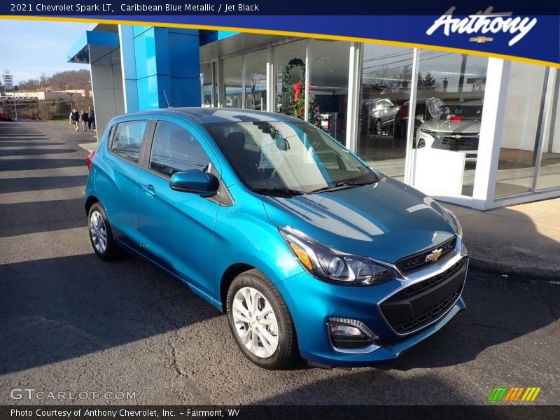 Caribbean Blue Metallic / Jet Black 2021 Chevrolet Spark LT