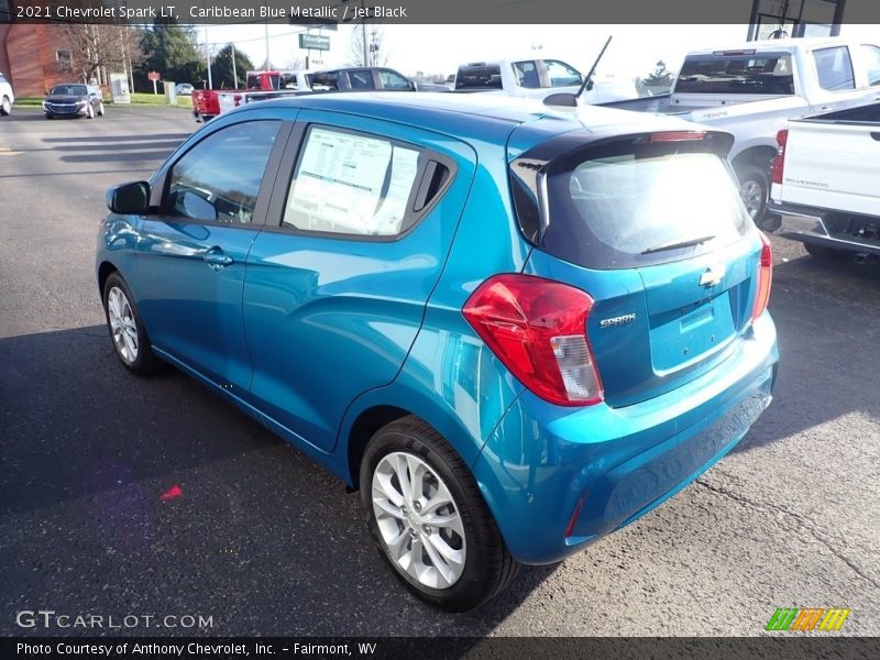 Caribbean Blue Metallic / Jet Black 2021 Chevrolet Spark LT