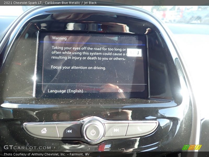 Caribbean Blue Metallic / Jet Black 2021 Chevrolet Spark LT