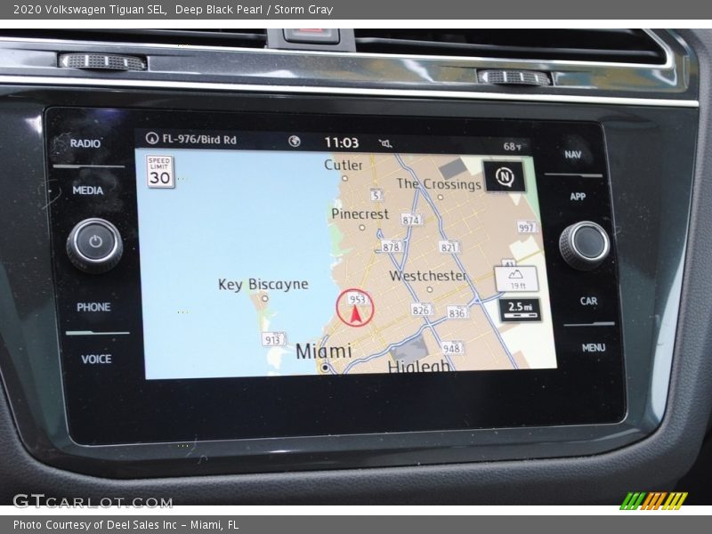 Navigation of 2020 Tiguan SEL