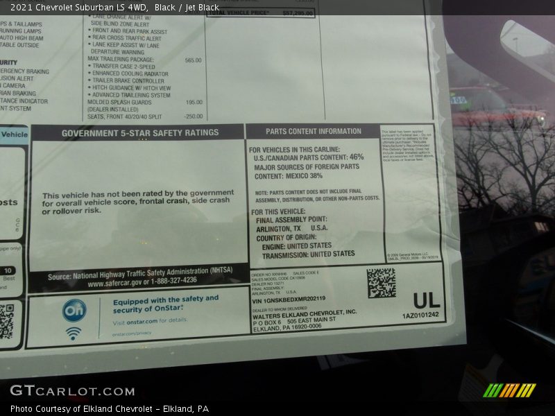 Black / Jet Black 2021 Chevrolet Suburban LS 4WD