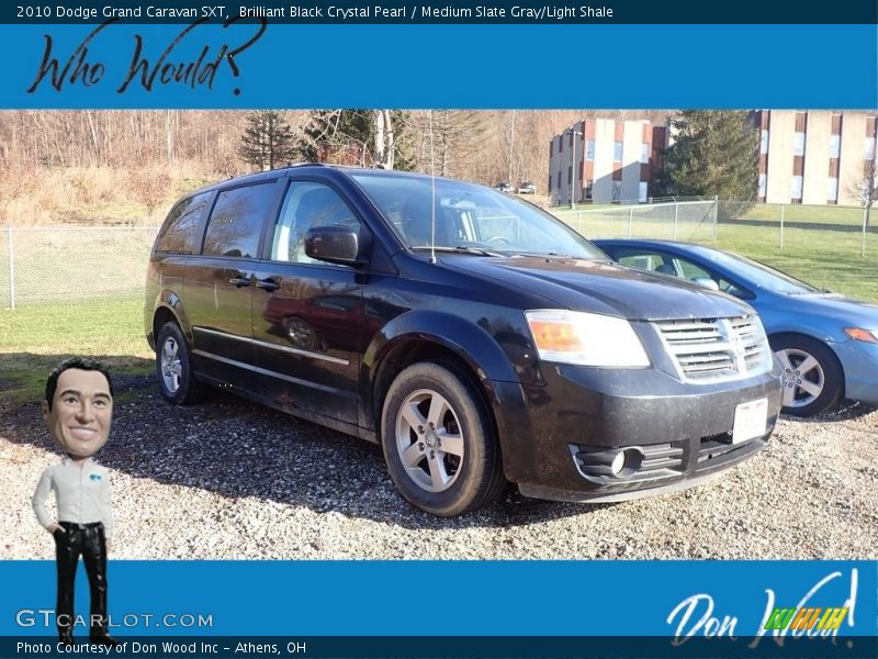 Brilliant Black Crystal Pearl / Medium Slate Gray/Light Shale 2010 Dodge Grand Caravan SXT