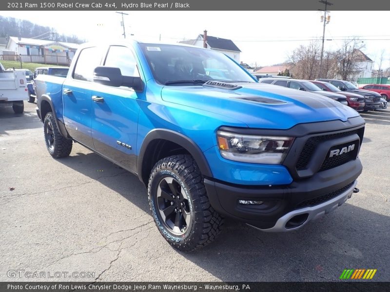 Hydro Blue Pearl / Black 2021 Ram 1500 Rebel Crew Cab 4x4