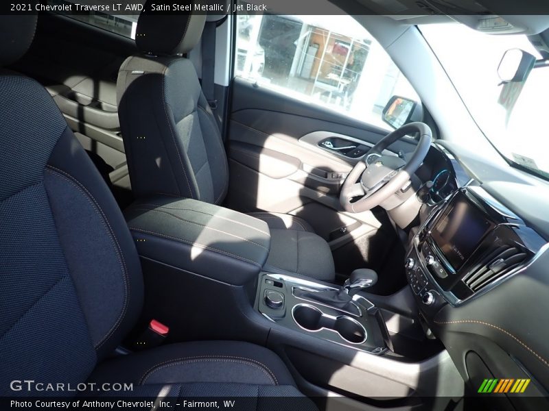 Satin Steel Metallic / Jet Black 2021 Chevrolet Traverse LT AWD