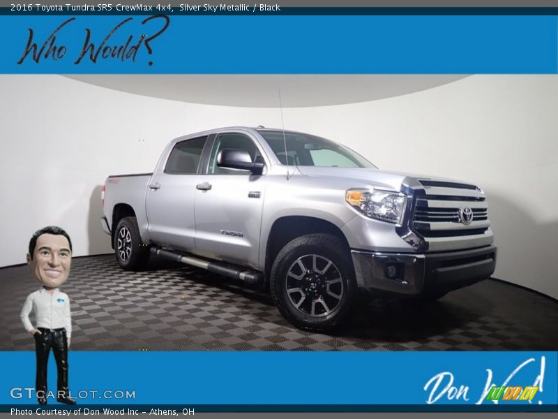 Silver Sky Metallic / Black 2016 Toyota Tundra SR5 CrewMax 4x4