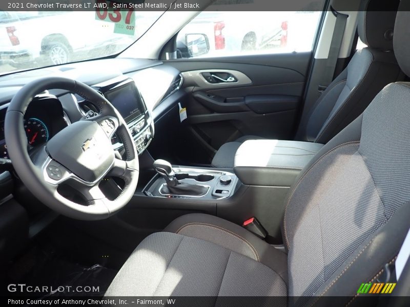 Satin Steel Metallic / Jet Black 2021 Chevrolet Traverse LT AWD