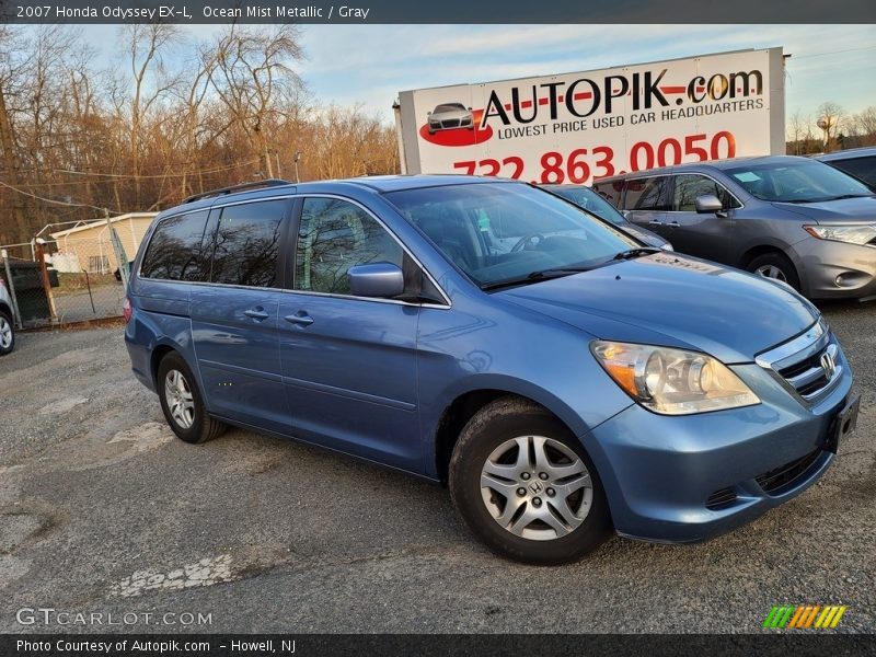 Ocean Mist Metallic / Gray 2007 Honda Odyssey EX-L