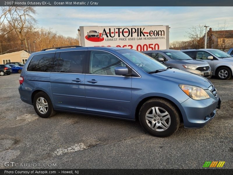 Ocean Mist Metallic / Gray 2007 Honda Odyssey EX-L