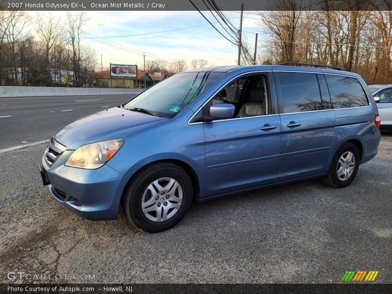 Ocean Mist Metallic / Gray 2007 Honda Odyssey EX-L