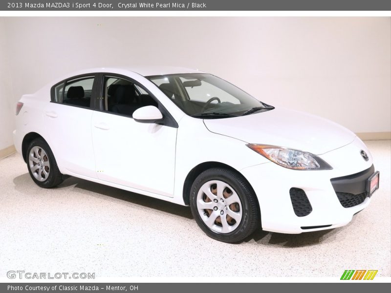 Crystal White Pearl Mica / Black 2013 Mazda MAZDA3 i Sport 4 Door
