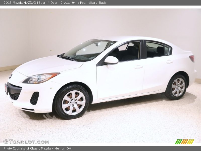 Crystal White Pearl Mica / Black 2013 Mazda MAZDA3 i Sport 4 Door