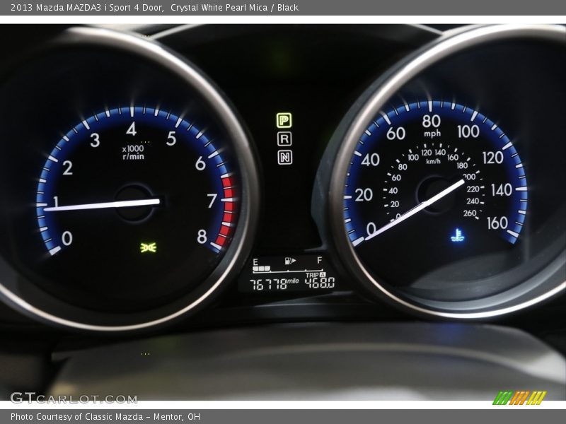 Crystal White Pearl Mica / Black 2013 Mazda MAZDA3 i Sport 4 Door