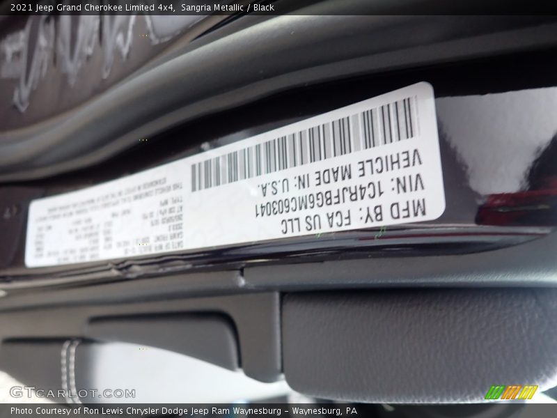 Sangria Metallic / Black 2021 Jeep Grand Cherokee Limited 4x4