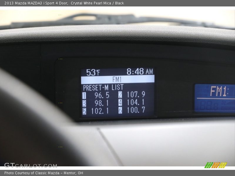 Crystal White Pearl Mica / Black 2013 Mazda MAZDA3 i Sport 4 Door