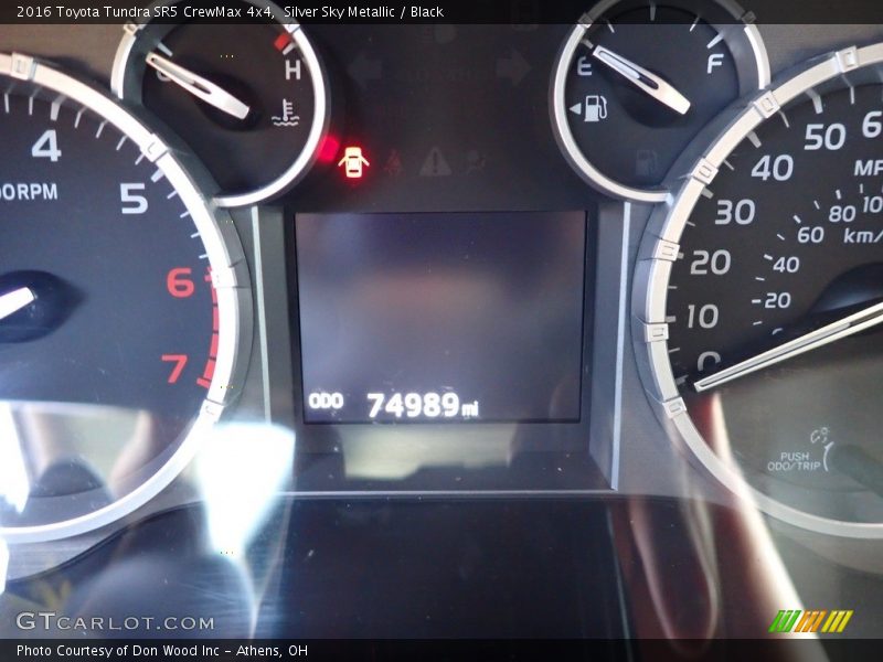 Silver Sky Metallic / Black 2016 Toyota Tundra SR5 CrewMax 4x4