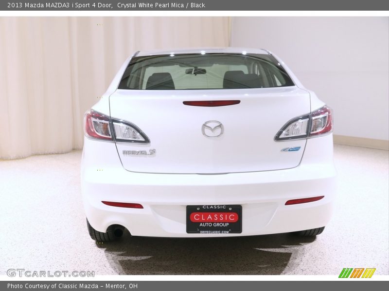 Crystal White Pearl Mica / Black 2013 Mazda MAZDA3 i Sport 4 Door