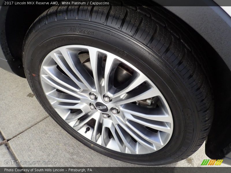 White Platinum / Cappuccino 2017 Lincoln MKX Reserve AWD