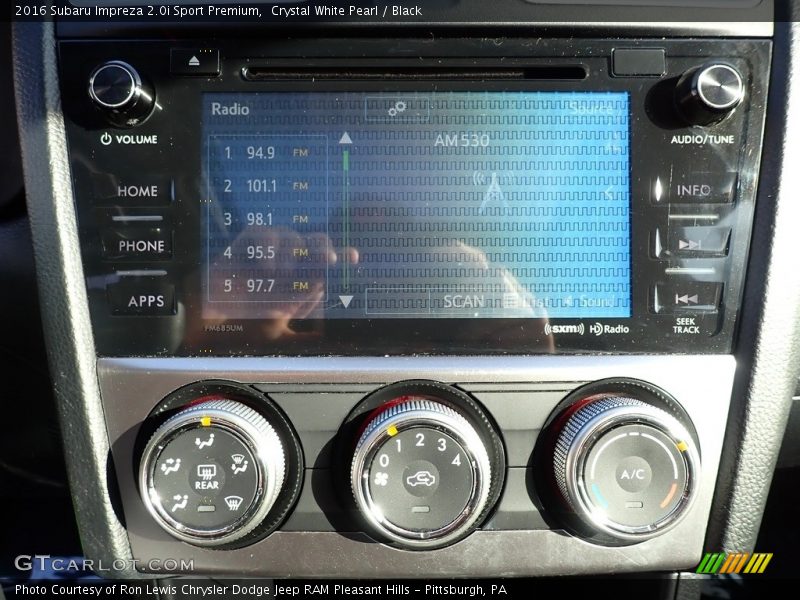 Controls of 2016 Impreza 2.0i Sport Premium
