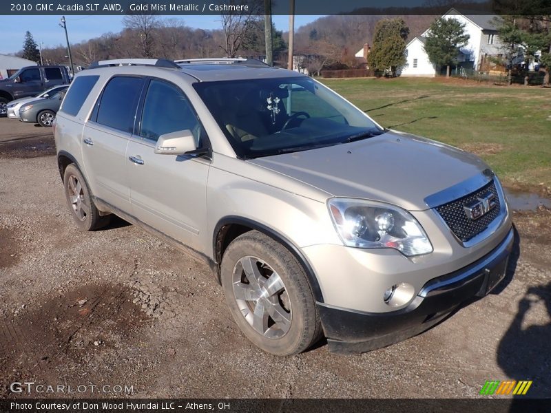 Gold Mist Metallic / Cashmere 2010 GMC Acadia SLT AWD