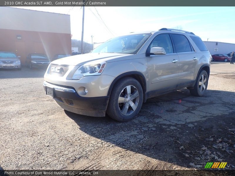 Gold Mist Metallic / Cashmere 2010 GMC Acadia SLT AWD