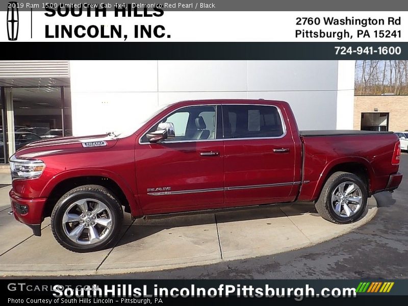 Delmonico Red Pearl / Black 2019 Ram 1500 Limited Crew Cab 4x4