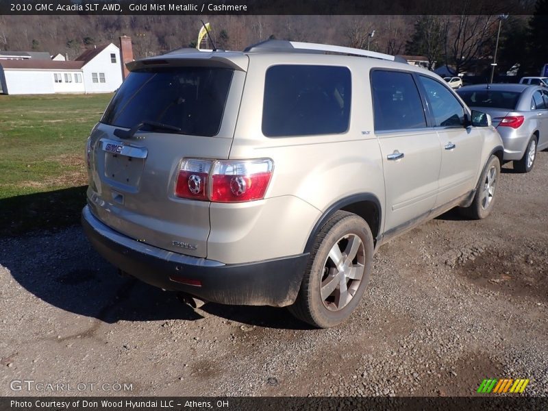 Gold Mist Metallic / Cashmere 2010 GMC Acadia SLT AWD