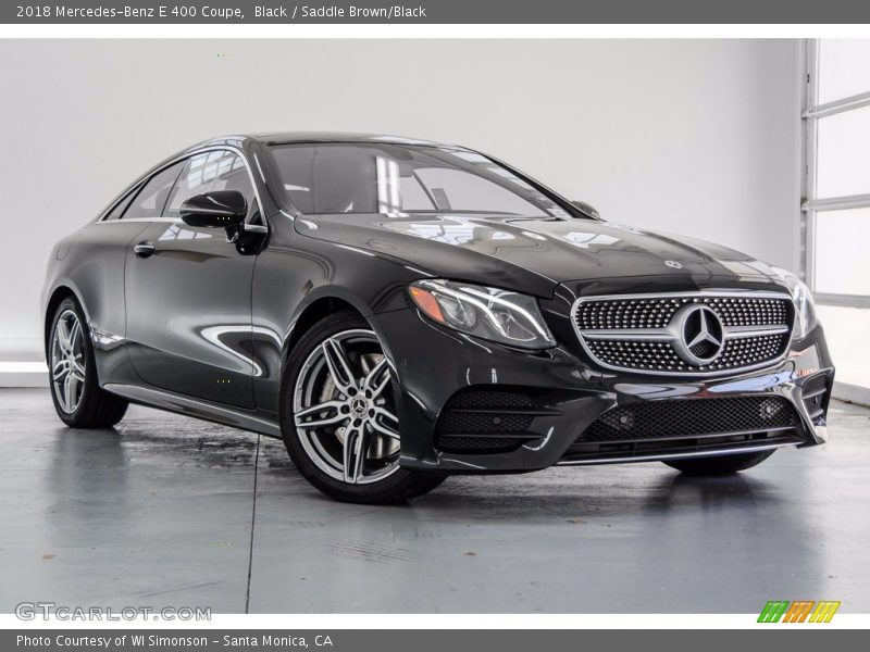 Black / Saddle Brown/Black 2018 Mercedes-Benz E 400 Coupe