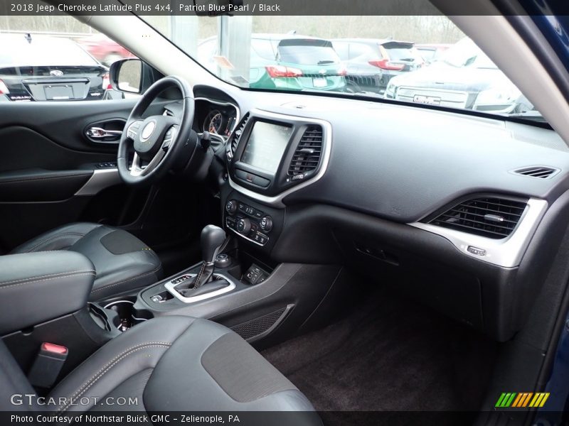 Patriot Blue Pearl / Black 2018 Jeep Cherokee Latitude Plus 4x4