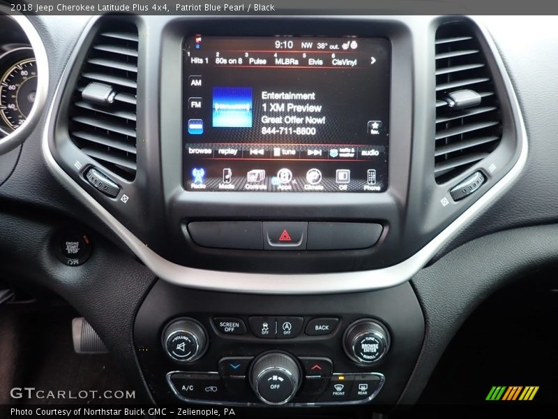 Patriot Blue Pearl / Black 2018 Jeep Cherokee Latitude Plus 4x4