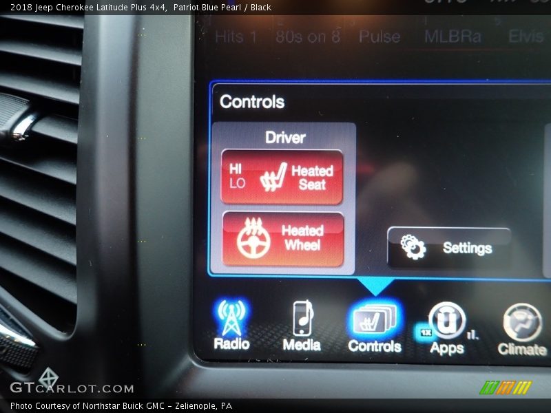 Patriot Blue Pearl / Black 2018 Jeep Cherokee Latitude Plus 4x4