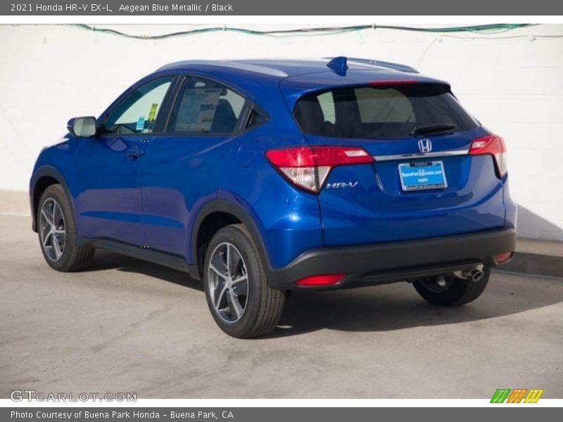 Aegean Blue Metallic / Black 2021 Honda HR-V EX-L