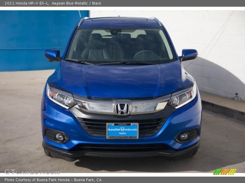 Aegean Blue Metallic / Black 2021 Honda HR-V EX-L