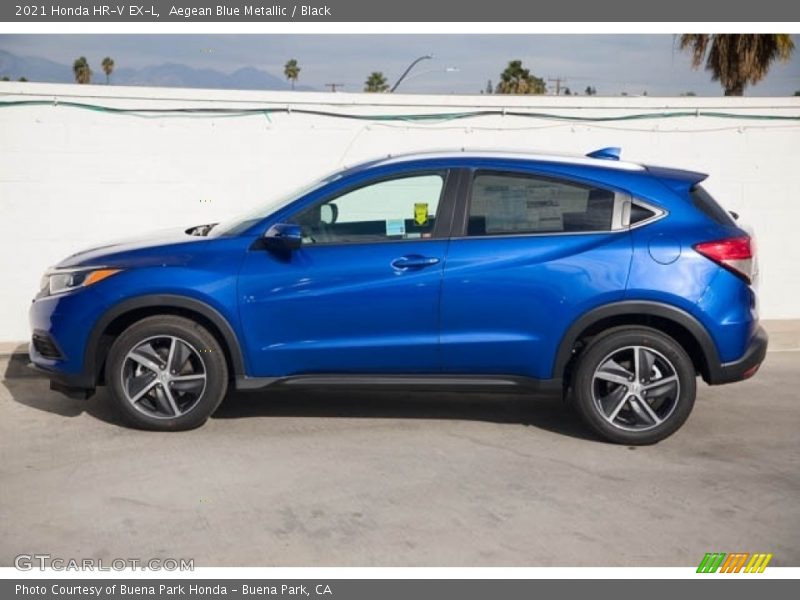 Aegean Blue Metallic / Black 2021 Honda HR-V EX-L
