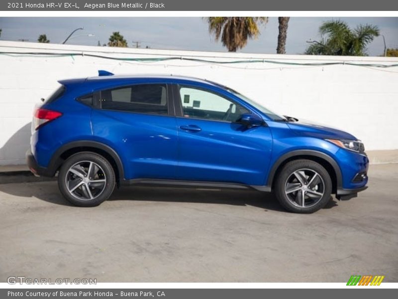 Aegean Blue Metallic / Black 2021 Honda HR-V EX-L