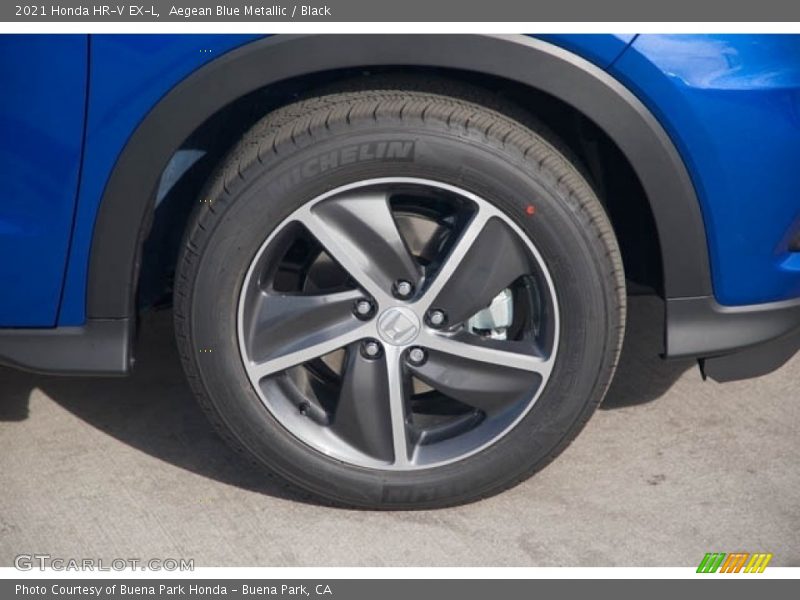 Aegean Blue Metallic / Black 2021 Honda HR-V EX-L